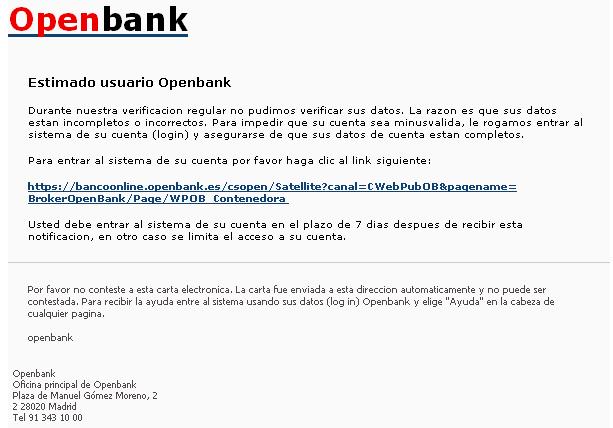 phising openbank